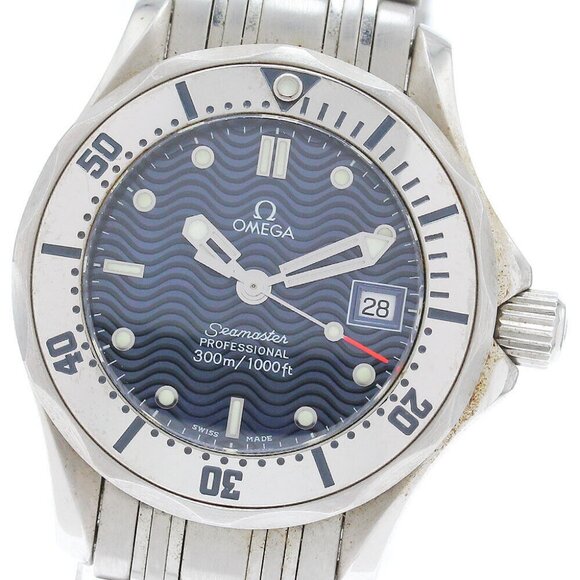 OMEGA Seamaster300 Date Navy Dial Quartz Ladies Watch_874706 - Picture 1 of 6